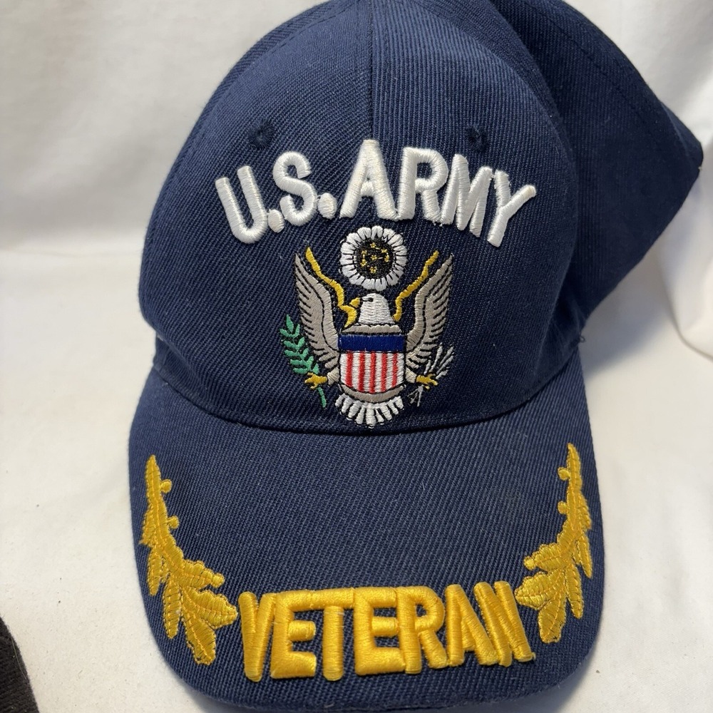 U.S. Army Veteran Baseball cap hat. Navy Embroidered Adjustable
